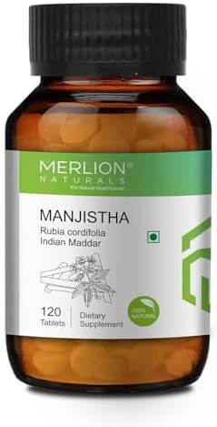 Manji.stha Tablets (Таблетки) by Mer.Lion Na.turals | Rubia cordifolia | 500mg (120 Tablets) Generic