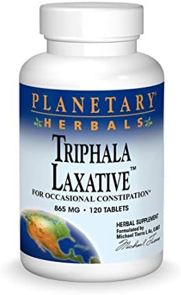 Planetary Herbals Triphala Laxative 865mg, for Occasional Constipation,120 Tablets (Таблетки) Planetary Herbals