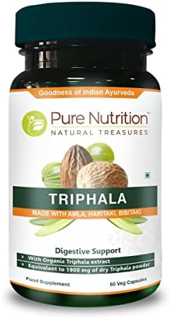 Pure Nutrition Triphala Extract 700mg. (Equivalent to 1900mg Triphala Fruit Powder (Порошок)) Non GMO | Once Daily | 60 Days Supply. PURE NUTRITION NATURAL TREASURES