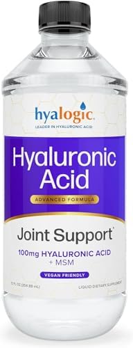 Hyalogic Hyaluronic Acid Joint Support Supplement (12 oz (Унции)) Advanced Formula Joint Supplement – MSM & 100 mg Hyaluronic Acid Supplements – Joint Supplements for Women & Men for Overall Joint Health Hyalogic