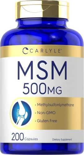 Carlyle MSM Supplement | 500mg | 200 Capsules (Капсулы) | Non-GMO, and Gluten Free Formula | Methylsulfonylmethane Carlyle