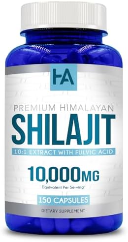 Shilajit 10,000mg (150 Capsules) - Premium Shilajit Capsule (Non-GMO & Gluten Free) Healing Awakening