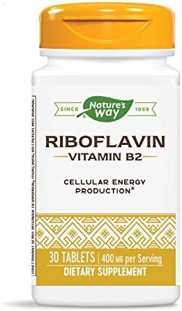 Nature's Way Riboflavin Vitamin B2, 400 mg per serving, Pack of 3 Enzymatic Therapy