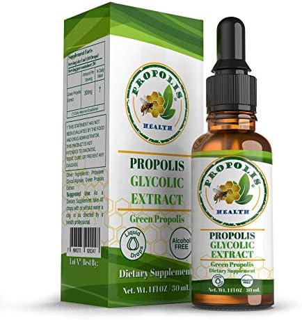 Green Propolis Extract Liquid (Жидкость) - Brazilian Bee Propolis Extract Glycolic - 30 Days Supply - Alcohol-Free (Безалкогольный) - Bee Propolis Liquid Supplement - Immune Support - Immunity Shots Propolis Health