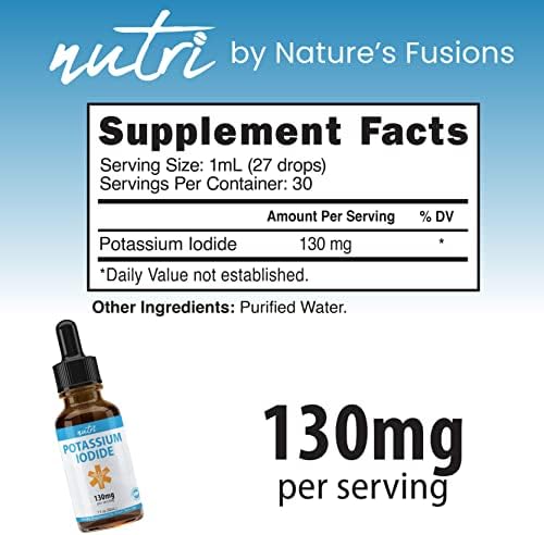 Капли калия йодида Nutri 130 мг - Замена таблеткам калия йодида Nature's Fusions