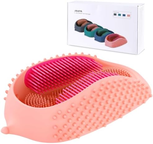 Lu-lala Shower Foot Scrubber - Portable Manual Foot Massager Cleaner Care for Soothe Feet Neuropathy Achy, Improve Foot Circulation - Wet and Dry use (Blue-Green) JIALEYA