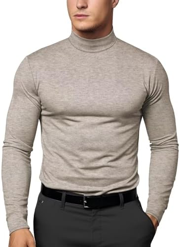 Мужская Базовые майки и топы Zengjo Mock Turtleneck Thermal Undershirt Zengjo