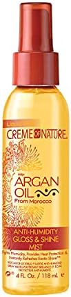 Creme Of Nature, Argan Oil Anti Humidity Gloss & Shine Mist, Argan Oil Of Morocco, Provides Heat Protection, 4 Fl Oz Creme Of Nature