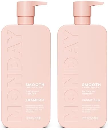 Шампунь и кондиционер MONDAY HAIRCARE Smooth, 2 упаковки по 800 мл, для кудрявых и непослушных волос Monday Haircare