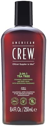 AMERICAN CREW 3-IN-1 CHAMOMILE + PINE Shampoo, Conditioner and Body Wash, 8.4 Fl Oz (Pack of 1) American Crew