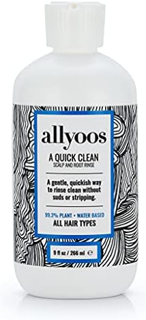 A Quick Clean, Hair Rinse, Removes Sweat, Oil & Buildup From Scalp & Hair, No Suds, Dry Shampoo Alternative, Balances Scalp, Sulfate-Free Allyoos