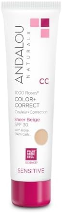 Andalou Naturals Perfecting BB Beauty Balm Natural Tinted Moisturizer with SPF 30, 2-in-1 BB Cream & Face Sunscreen with Broad Spectrum Protection, Mineral Sunscreen with Non-Nano Zinc Oxide, 2 Fl Oz Andalou Naturals