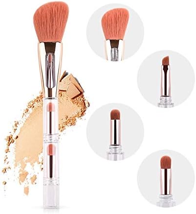 5 In 1 Exquisite Multi-function Makeup Brushes Funny Combination Design - Blush Brush, Eyeshadow Brush, Angled Brow Brush,Blending Brush For Women and Girls (5 In 1) Liasun