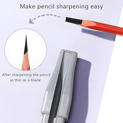 Atlodas Eyebrow Pencil Sharpener, Stainless Steel Blade, Size Adjuster, Essential for Small and Extra Large Lip Liner, Eyeliner, Brow Pencils (1 pcs) Atlodas