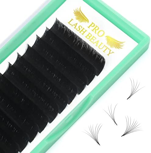 Premade Volume Eyelash Extensions 3D-C-0.07-9-16mix Long Stem Premade Fans Eyelash Extensions .07 .10 Premade Volume Fans Volume Lash Extensions C D Curl(3D-C-0.07,9-16 mix) PRO LASHBEAUTY