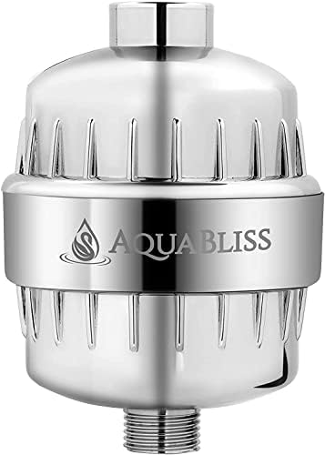 AquaBliss High Output Revitalizing Shower Filter - Reduces Dry Itchy Skin, Dandruff, Eczema, and Dramatically Improves The Condition of Your Skin, Hair and Nails - Brushed Nickel (SF100-BN) AquaBliss