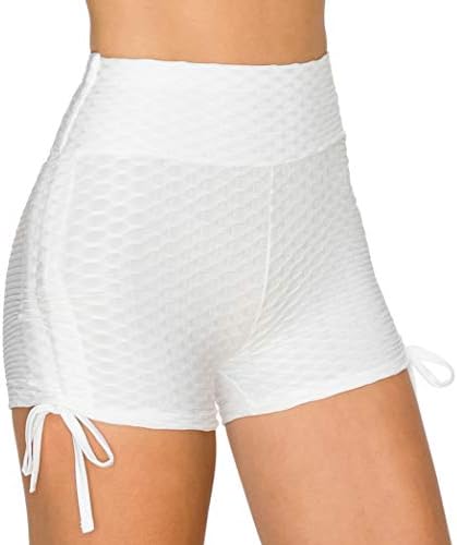 ALWAYS Women's Honeycomb Compression Shorts - High Waist Slimming Butt Lift Textured Workout Shorts Always