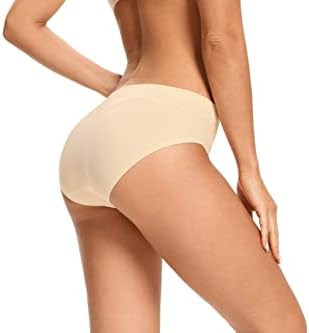 voenxe Women Seamless Hipster Underwear,Breathable Ladies Panties Bikini,No Show Briefs,Comfortable Undies for Women 5-Pack Voenxe