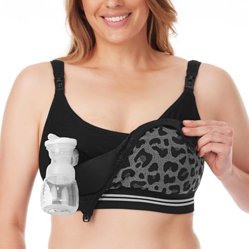 Momcozy Seamless 4-in-1 Pumping Bra Hands Free, CozyFitClasp Pumping & Nursing Bras, Supportive Breast Pump Bra Momcozy