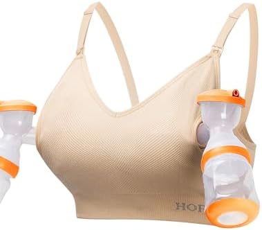 HOFISH Pumping Bra Hands Free Support Nursing & Pumping Bra in One Ultra-Soft Breast Pump Bra All Day Wear HOFISH