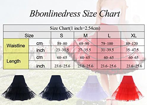 Женская Пижамная юбка Bbonlinedress 50s Пышная Туфли Крабетная Подъюбник 25" Bbonlinedress