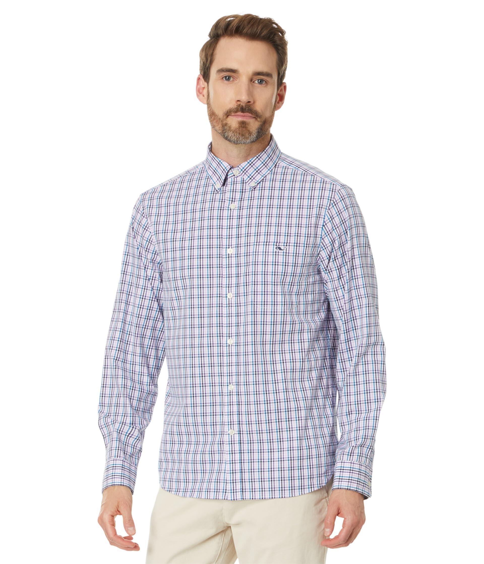 Мужская Повседневная рубашка Vineyard Vines Tattersall Poplin Vineyard Vines