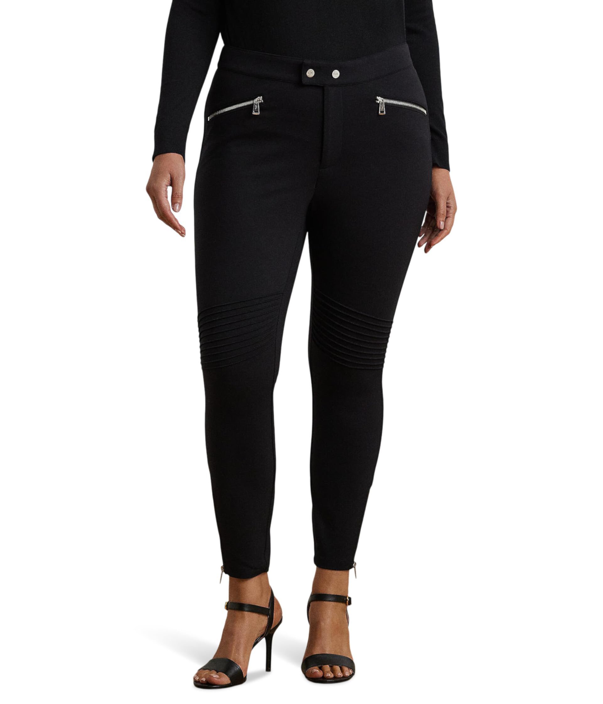 Plus Size Pintucked Ponte Jodhpur Pants LAUREN Ralph Lauren