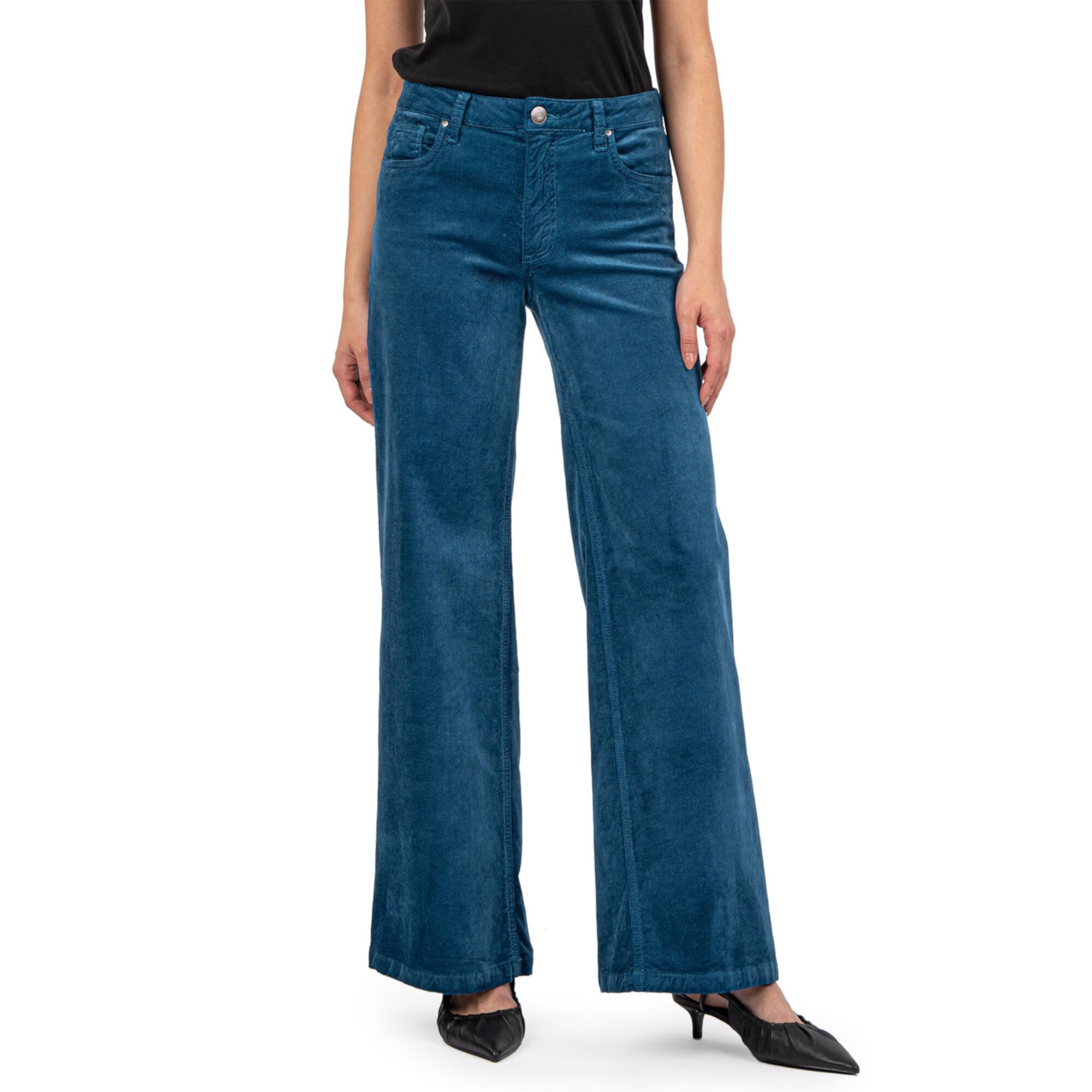 Женские Брюки KUT from the Kloth Jean High-Rise Wide Leg Clean Hem в Тёмно-Синем Цвете KUT from the Kloth