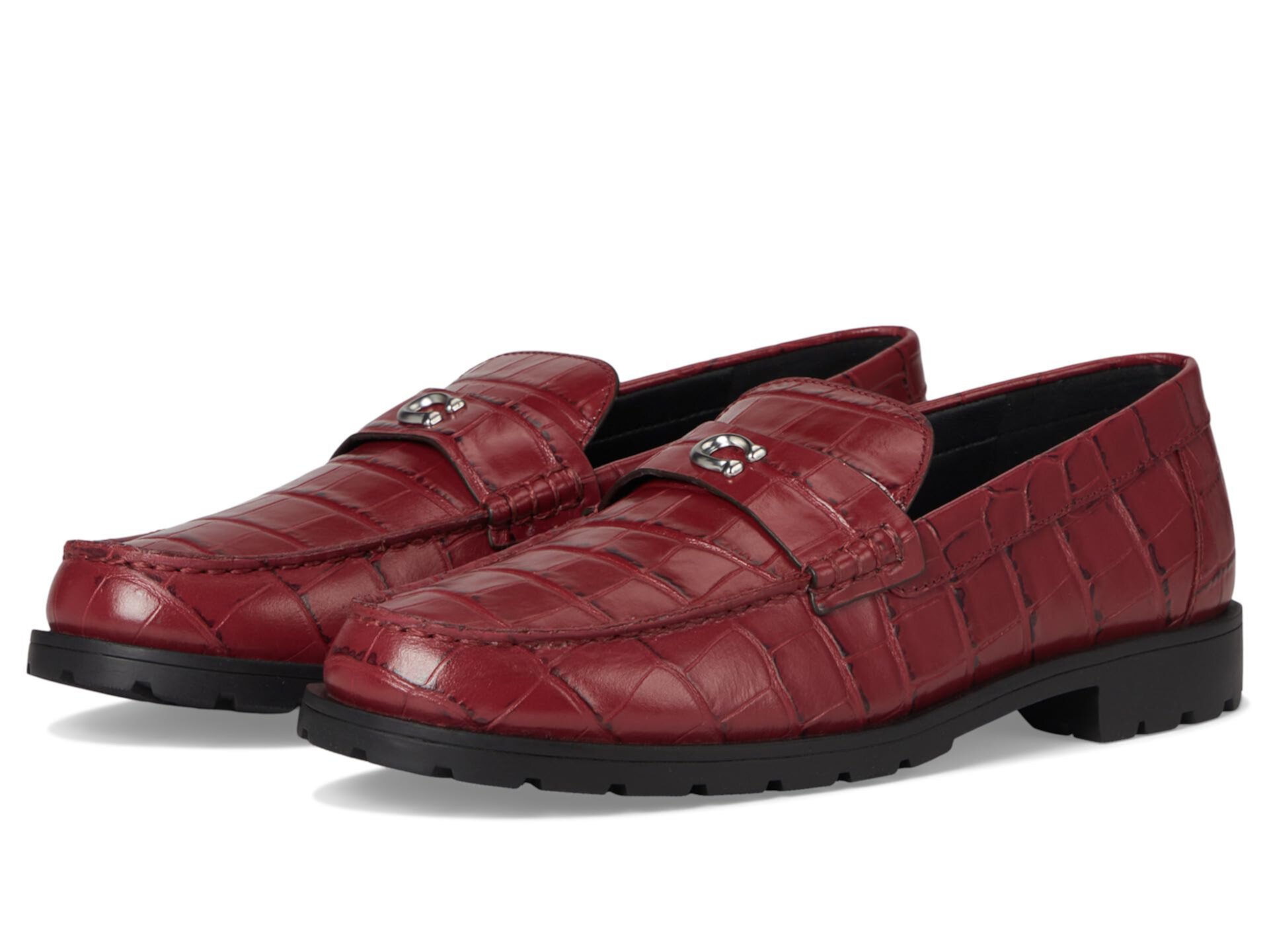 Jocelyn Embossed Croc Loafers Coach