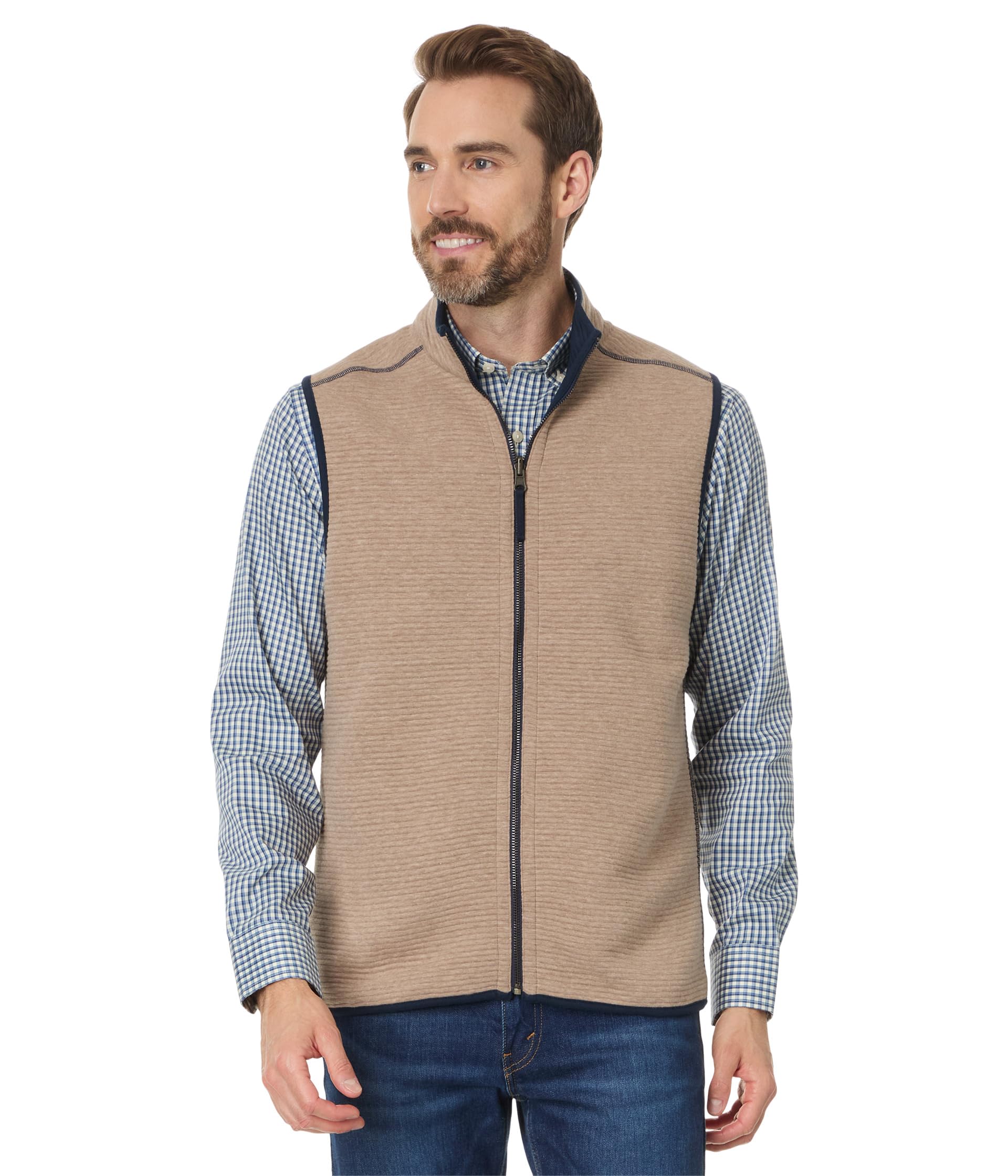 Мужская Повседневная куртка Johnston & Murphy Reversible Channel Quilt Vest Johnston & Murphy