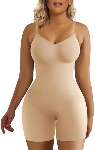 SHAPERX Shapewear for Women Tummy Control Bodysuit Mid Thigh Butt Lifter Body Shaper Shorts SHAPERX