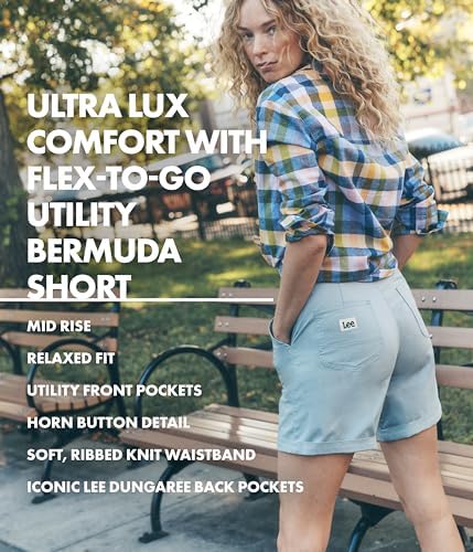 Женские шорты Lee Ultra Lux Comfort с эластичным поясом в стиле бермуды Lee