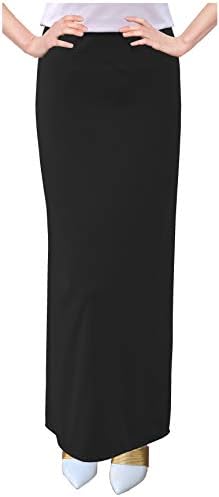 BABY O Women's Basic Modest 37" Below The Knee Ankle Length Maxi Straight Skirt Baby O