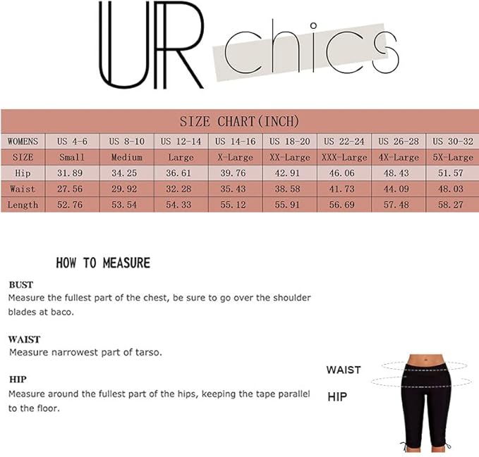 Женские Плавки Urchics Plus Size Capris с Высокой Талией Urchics