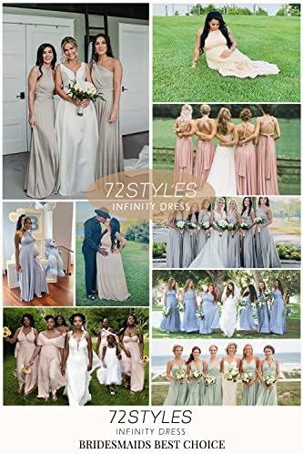 Женское Вечернее Платье 72styles Infinity Dress с бандо, Платье для подружки невесты, Длинное, Больших размеров, Многофункциональное платье, Платье с Twist Wrap 72styles