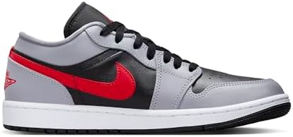 Женские Кроссовки для баскетбола Nike Jordan 1 Low Cement Grey/Fire Red-Black (FZ4183 002) Nike