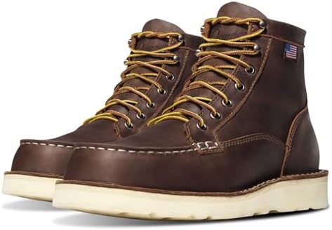 Мужские рабочие ботинки Danner 6” Bull Run Moc Toe из цельнокожаного материала с амортизирующей и устойчивой подошвой Danner