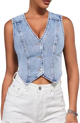 Женский Пуховый и верхний жилет SHENHE Denim Vest SHENHE