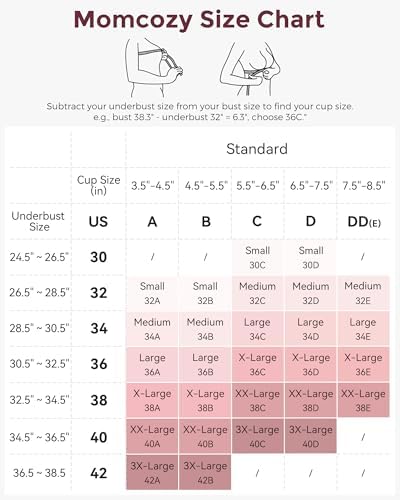 Momcozy Nursing Bras for Breastfeeding, YN21 Seamless Ultra Comfort Maternity Bra, Natural Shape, Pregnancy Sleep Bralette Momcozy