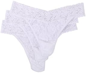 Женские Трусы Hanky Panky Signature Lace Original Rise Thong 3 Pack, Один Размер (4-14) Hanky Panky