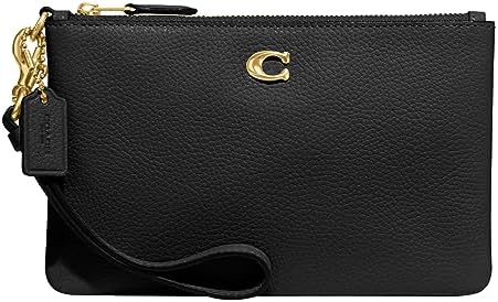 Бумажник COACH Polished Pebble Small Wristlet COACH