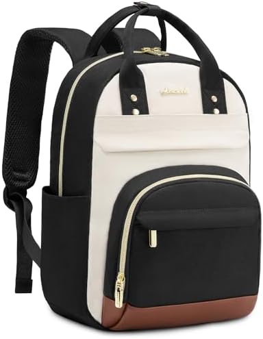 LOVEVOOK Small Backpack Purse for Women, Mini Backpack bag, Cute Fashion Backpack for Daily Travel Work, Beige-Black-Brown LOVEVOOK