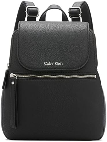 Рюкзак повседневный Calvin Klein Reyna Novelty Key Item Flap, черный/серебряный, один размер Calvin Klein