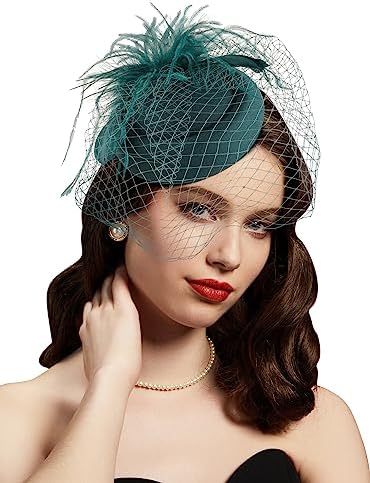 Заколка для волос Cizoe Fascinators 20s 50s с вуалью для девушек и женщин Cizoe