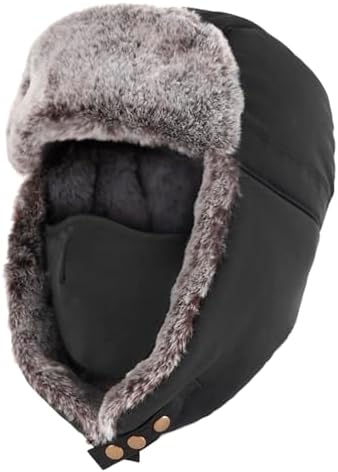 Шапка ушанка Unigear Winter Trapper для мужчин и женщин, черная Unigear