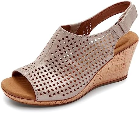 Женские сандалии Rockport Briah Perf Sling из натуральной кожи с каблуком 6,9 см Rockport