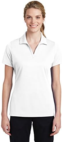 SPORT-TEK Ladies PosiCharge RacerMesh Polo M White Sport-Tek