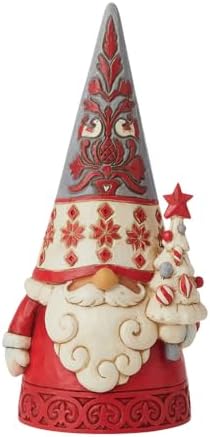 Enesco Jim Shore Heartwood Creek Nordic Noel Gnome with Tree Cozy Christmas Figurine, 6.61 Inch, Multicolor Enesco