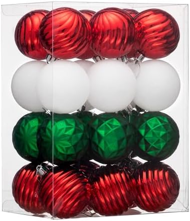 Valery Madelyn Christmas Tree Decorations Ornament Set for Fall Halloween Decor, 24ct Black Shatterproof Ball Ornaments, 2.36 Inches Hanging Ornaments for Xmas Holiday Party Valery Madelyn