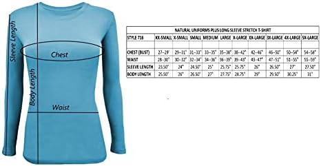 Женская Базовая Майка Natural Uniforms Under Scrub Tee Crew Neck Long Sleeve (5-Pack) Natural Uniforms